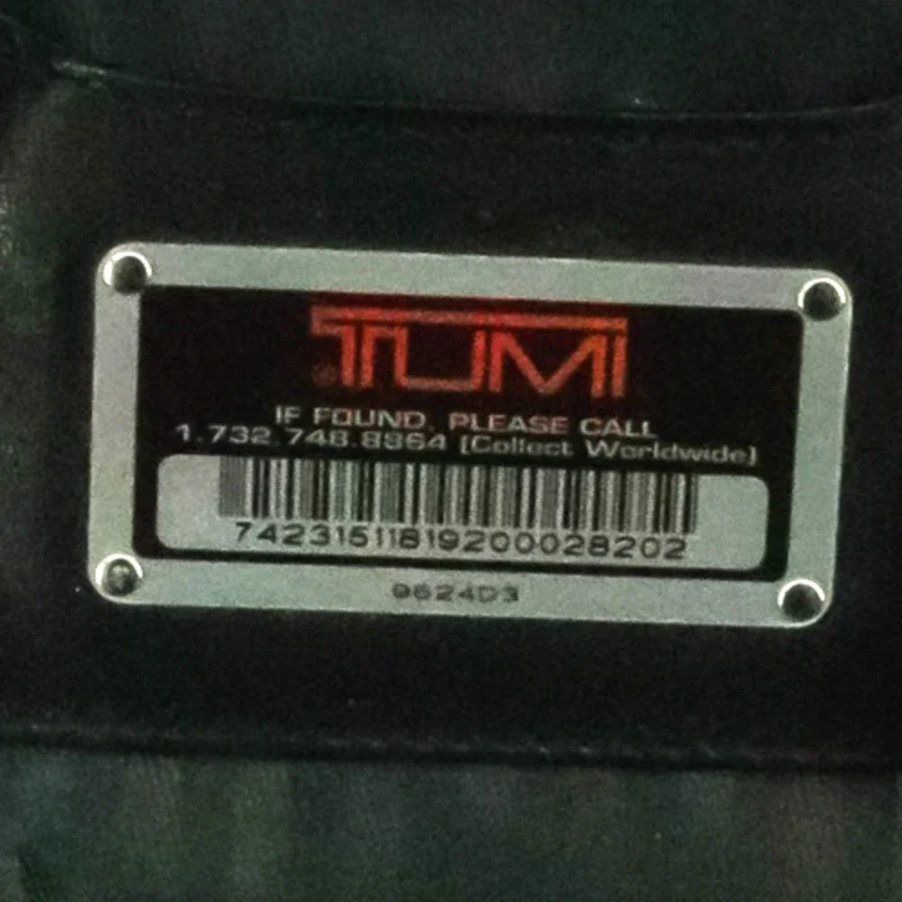 Tumi Black Alpha Napa Leather Padded Laptop Briefcase Bag Business Career 9624D3